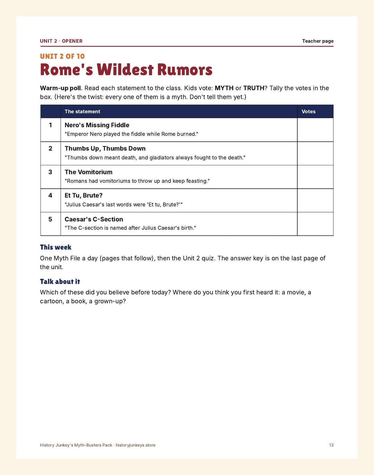 Unit 1 quiz page